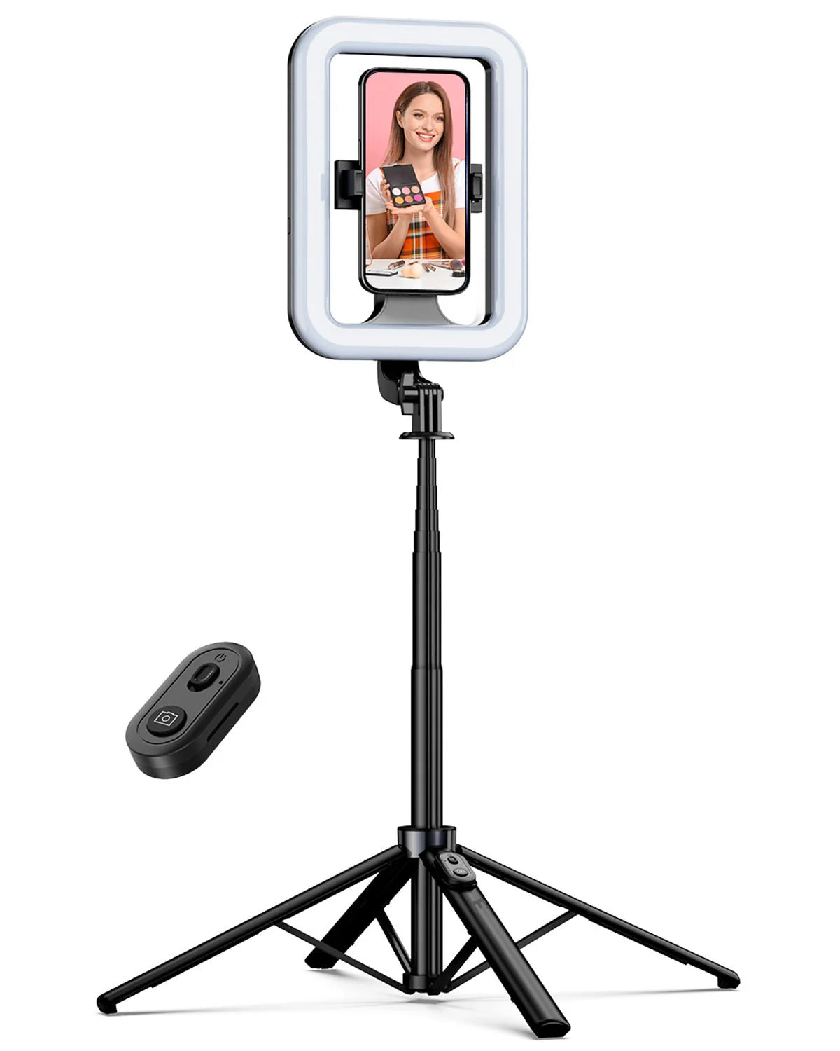 LIMITED TIME 50% OFF!!!  Selfie Ring Light with 72" Tripod Stand - Extendable Selfie Stick with Light for Phone, Live Streaming, Makeup, Travel, Gaming, Video, Includes Phone Holder& USB-C Powered - 1-Year Warranty